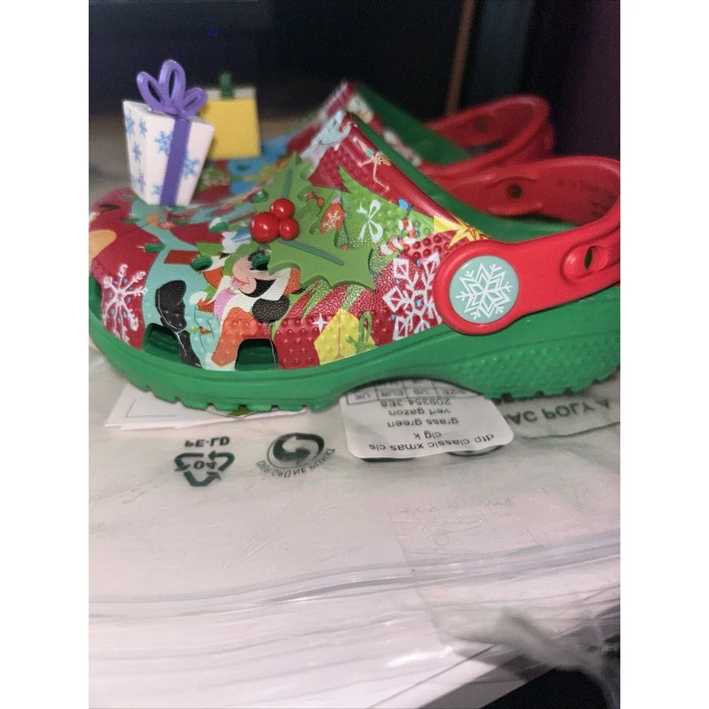 Disney Christmas Crocs Dtp Classic Christmas Kids‎ Size c8 New With Tags